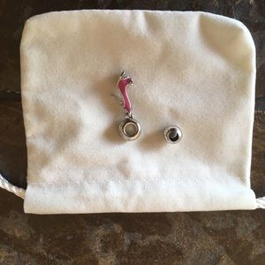 Shoe and spacer charm for Troll/Pandora bracelet